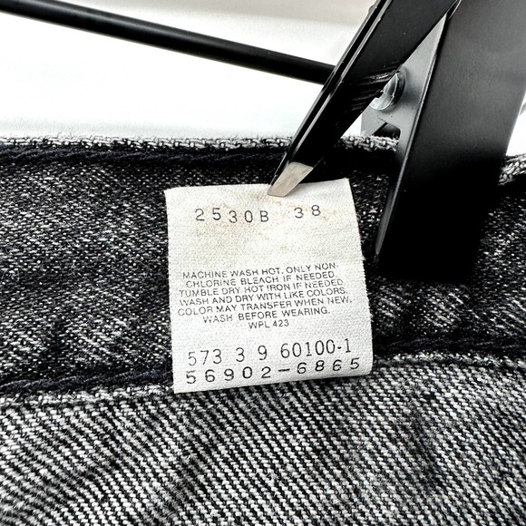 Levi's Vintage 80's 900 Series Tapered Jeans Acid Wash Black Rare Size 10 READ - Picture 9 of 9